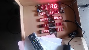 JWS Kit Jadwal Sholat 7segment Jam 1 inch paket dengan Remote & Adaptor 5V