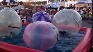 Download lagu Crazy 'Kids' in the water walking ball at Summer Park