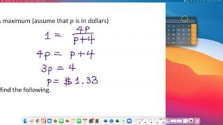MTH 261 Section 3.7 Elasticity of Demand Part 2