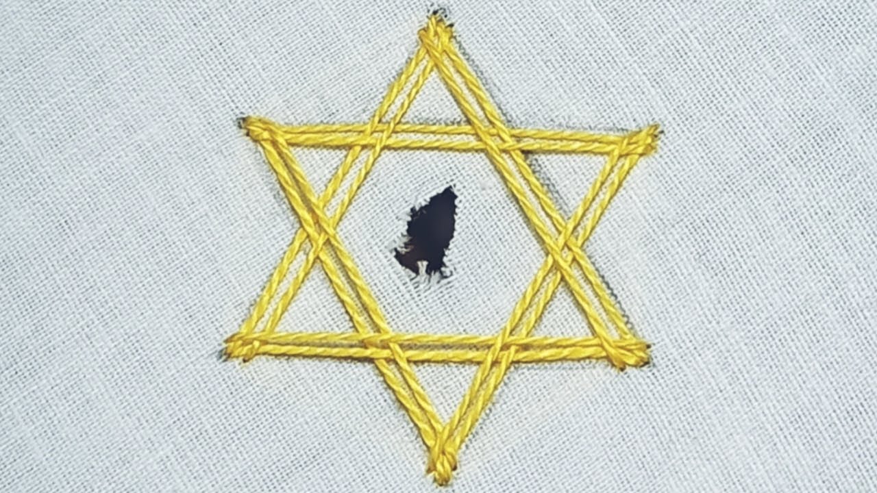 How to Repair Hole in Clothes with Star Embroidery Hand Embroidery Heart Design by |Crafty Stitch|