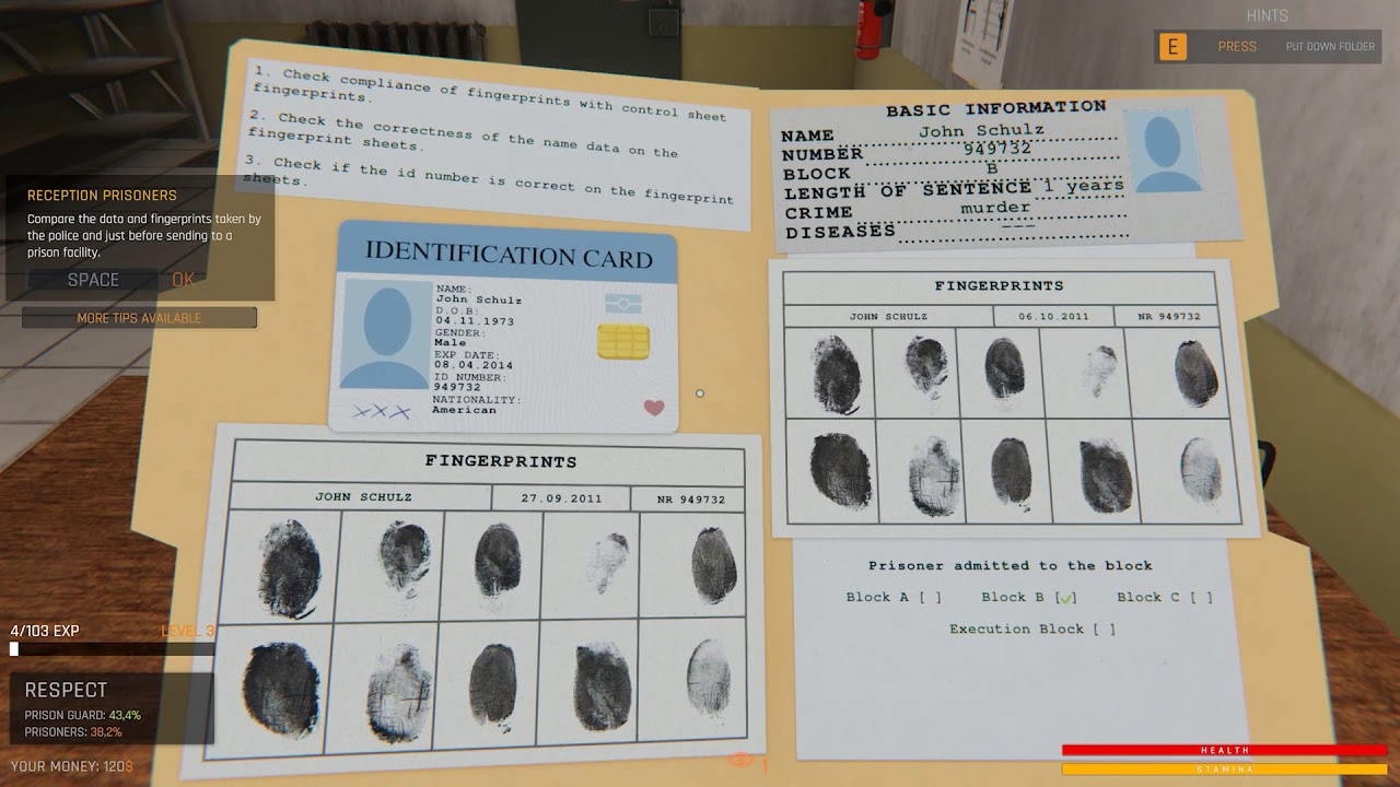 Prison Simulator - Accepting new prisoners routine