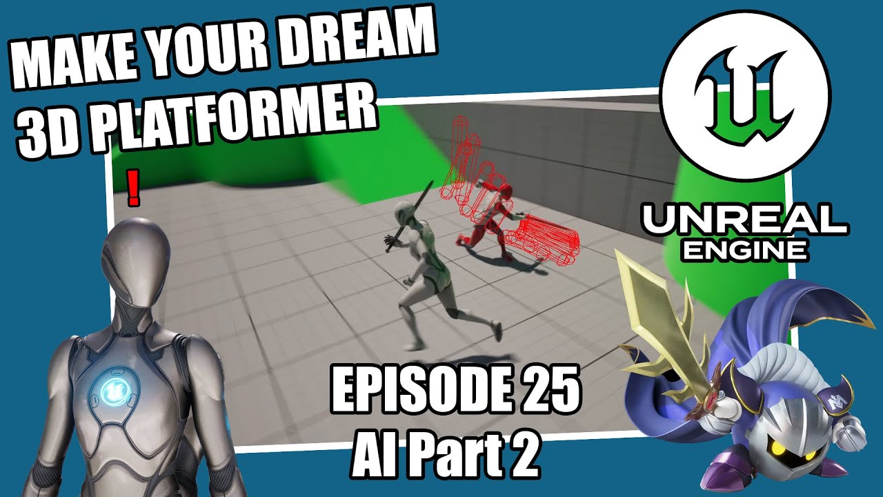 3D Platformer Tutorial in UE5 - Episode 25 - AI Part 2 - YouTube