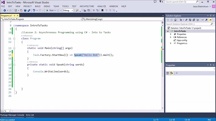 Asynchronous Programming using C#: Lesson 2 - Intro to Tasks