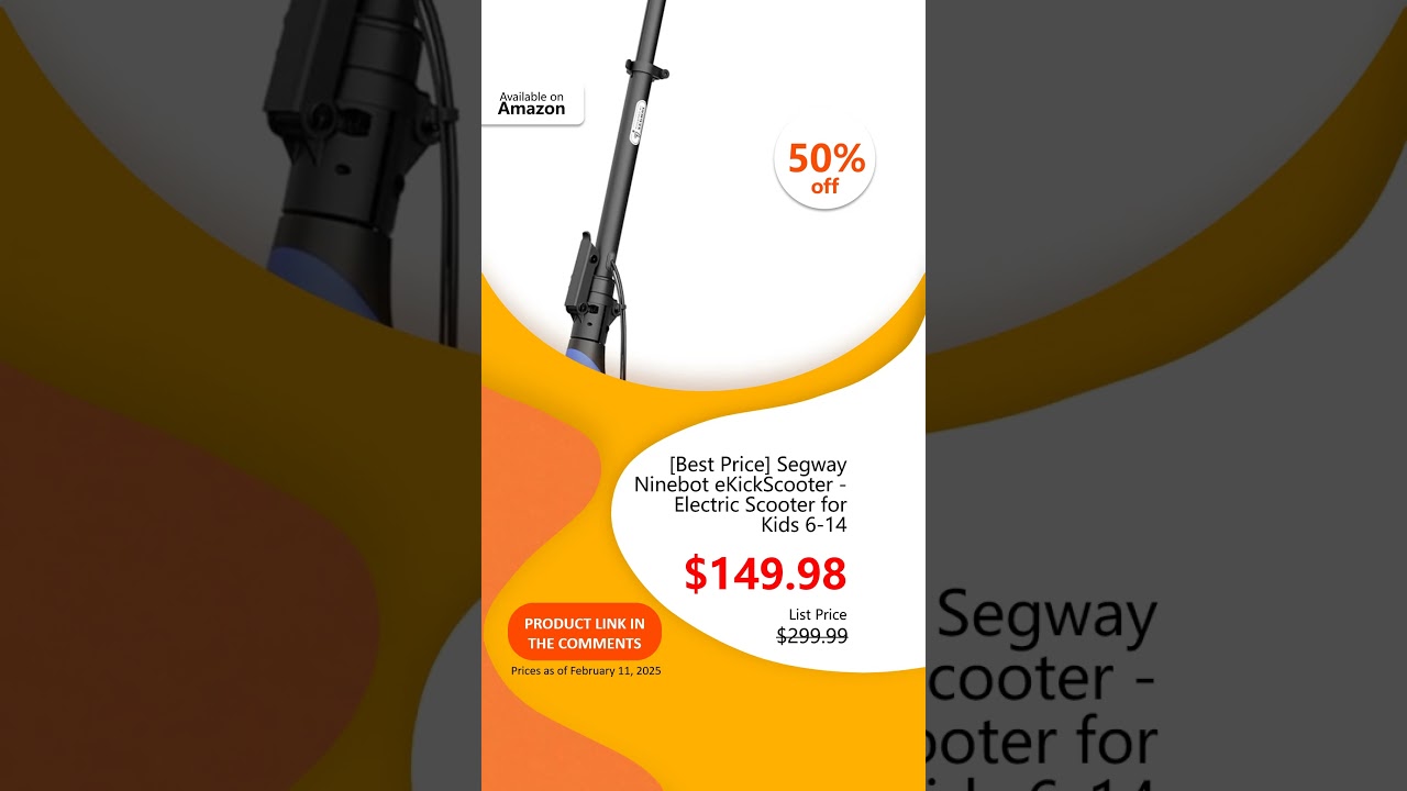 [Best Price] Segway Ninebot eKickScooter - Electric Scooter for Kids 6-14