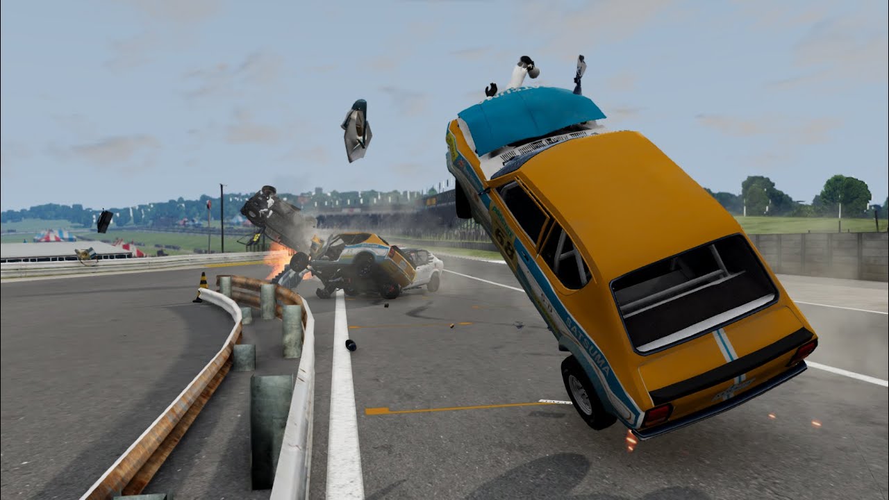 Racing Crashes [REALISTIC] (#10) [BeamNG Drive] - YouTube