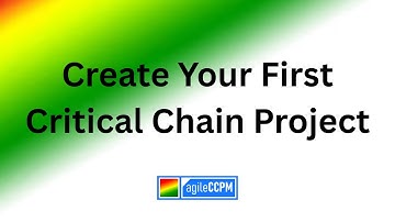 Create Your First Critical Chain Project