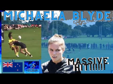 MASSIVE RUGBY HIT!!!! | MICHAELA BLYDE OBLITERATES AUSSIE DEFENDER 13 SECONDS IN | Black Ferns 7s