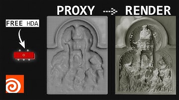 Proxy & Render Workflow in Houdini – Full Setup Inside SOPs
