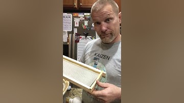 How to prepare cut comb wax foundation.  100% will not fall out of the frame.