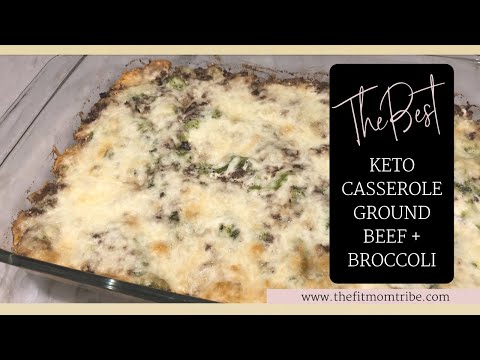 keto-casserole-ground-beef-//-low-carb-broccoli-casserole