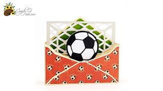Soccer Envelope Box Card SVG Assembly Tutorial