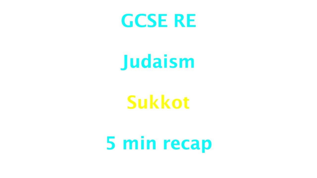 GCSE RE (Eduqas) Judaism - Sukkot 5min recap