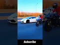 Kawasaki Ninja h2r vs lamborghini// Racing bike Kawasaki Ninja h2r status🔥🔥😍