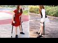 🔥SEVERE POLIO STRUGGLE 🩼 WEAK LEGS WALKING