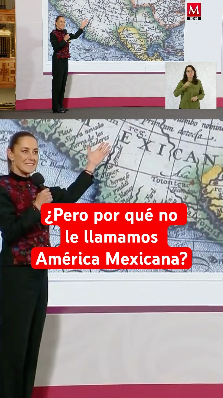 Sheinbaum responde a amenazas de Trump sobre cambiar el nombre del Golfo de México #shorts