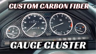 CUSTOM CARBON GAUGE CLUSTER FOR MY BMW E30