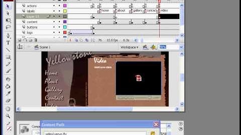 How to Build a Flash Website 24 -Loading Flash Video 2