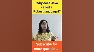 Why does Java called a Robust language?? ll Java Questions #java #javaprogramming #javaquestions