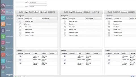 Residential: Scheduling Shifts