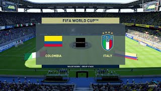 Colombia vs Italy World Cup 2022 Group Stage 2nd Tour
