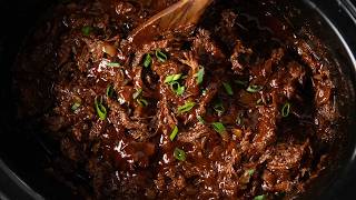 Easy Slow Cooker BBQ Shredded Beef