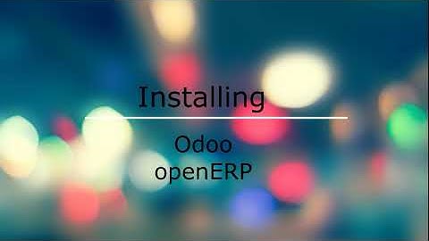 Installing ERP System Odoo