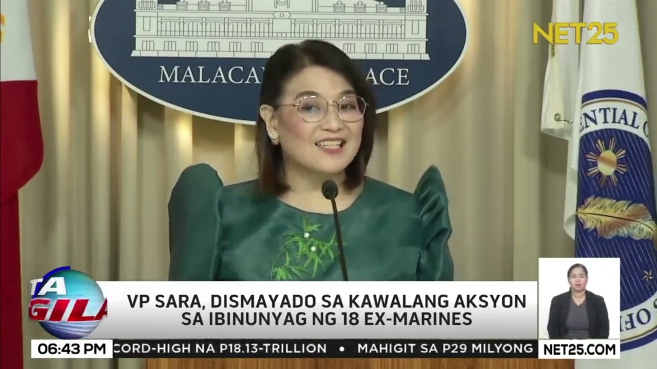 VP Sara, dismayado sa kawalan ng aksyon ng administrasyon sa ibinunyag ng 18 ex-marines