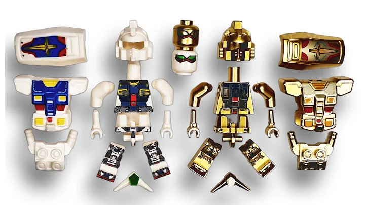 LEGO GUNDAM MOBILE SUITS WHITE & GOLD MINIFIGURES | UNOFFICIAL LEGO