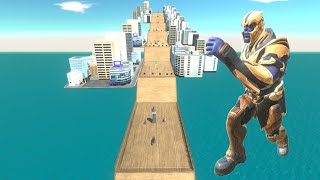 Thanos Deathrun Rescue Spiderman Vs Kaiju King An - Animal Revolt Battle Simulator