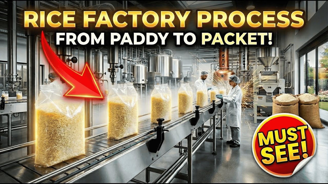 Inside a Modern Rice Production Factory | World most Big Rice Producing   Factory