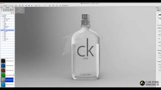 3D CAD rendering & design for the Ck one perfume bottle in Keyshot Tutorial