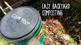 Easy Backyard Composting Anyone Can Do | Cold Composting Method | Composting Grass Clippings