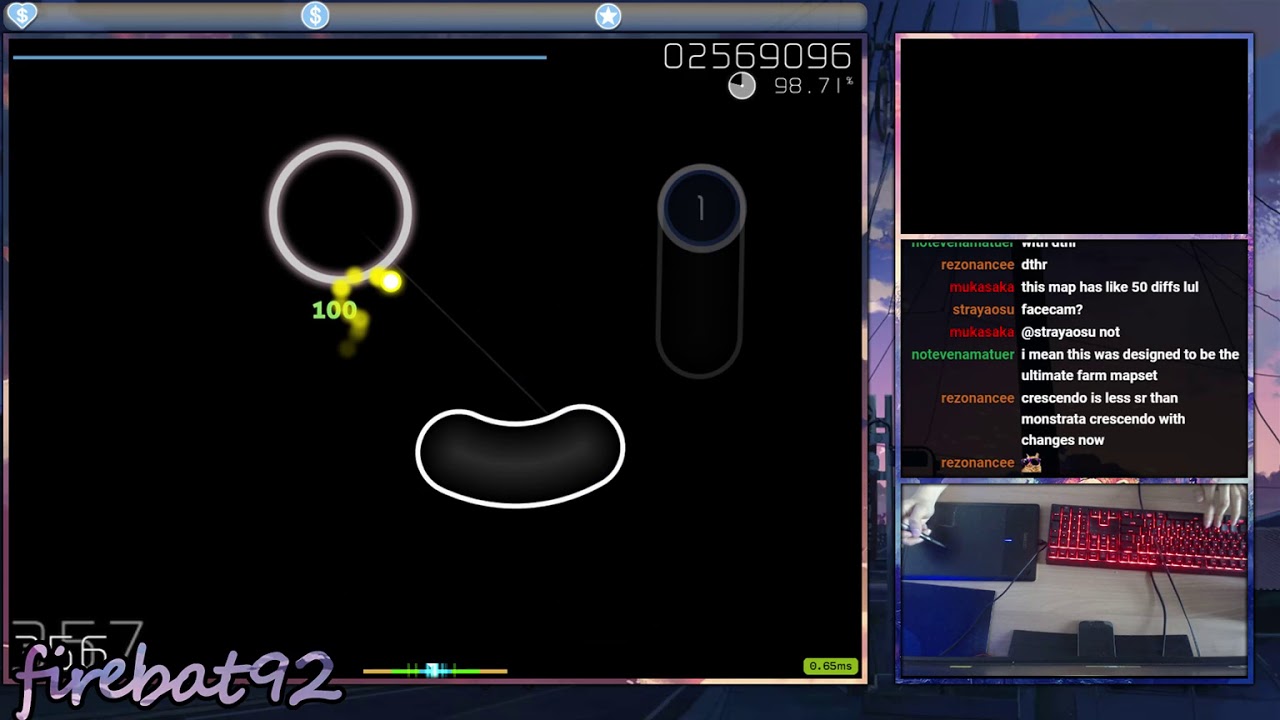 [Live] firebat92 | dj TAKA - quaver [Fiery's Extra] +HDDT 98.9% {#6 752pp FC} - osu! umbrella lyrics