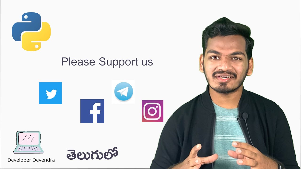 #21 Please Support Us | Python Tutorial For Beginners | Telugu - YouTube