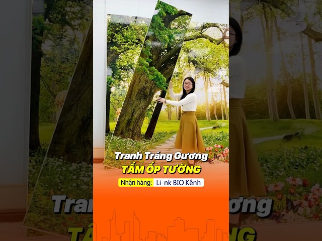 Tranh tráng gương khổ lớn tranh 3d phong cảnh #shortvideo #youtubeshorts