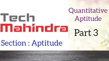 Aptitude part 3 Questions with Answers asked in Tech Mahindra | aptitude |