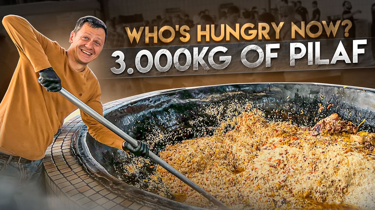 THE MOST GIANT PILAF IN THE WORLD ! 3000KG WEDDING PILAF in UZBEKISTAN