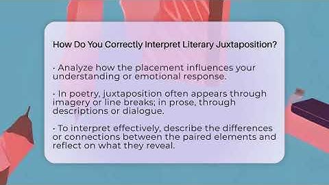 How Do You Correctly Interpret Literary Juxtaposition? - The Prose Path