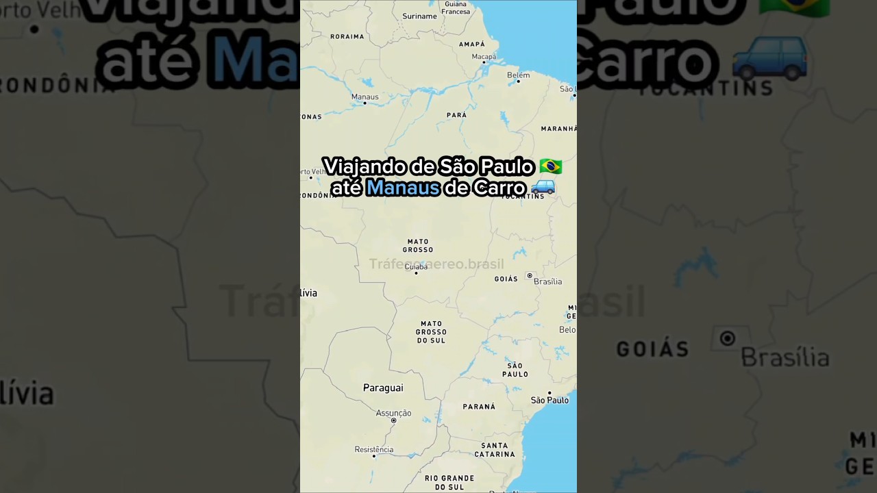 Viajando de São Paulo até Manaus de Carro 🚙