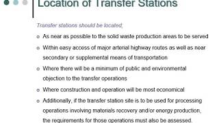Transfer and transport of municipal solid waste by Baris Calli
