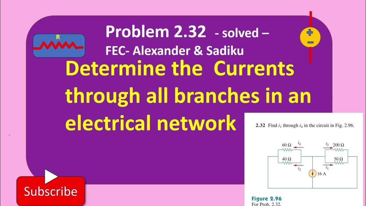 Determine the Branch currents in an Electrical Network YouTube