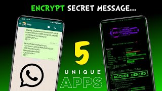 Top 5 UNIQUE Android Apps ⚡ | Encrypt WhatsApp Message | Must Have Android Apps -  You Should Try! screenshot 1