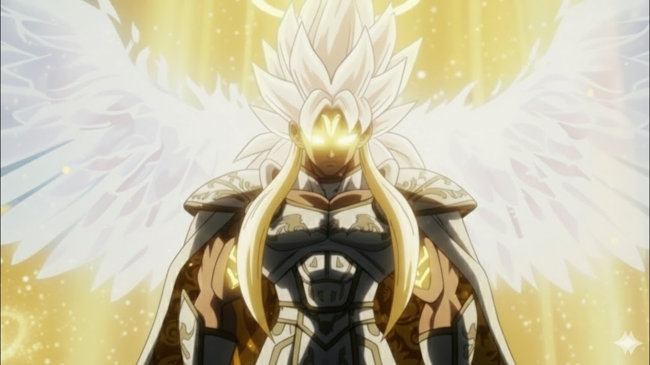 Goku Instinto Dorado Puro el último nivel En un enfrentamiento frente al padre de Zino en Elfinal