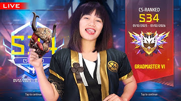 CS NEW Season RANK PUSH to Region TOP 😎 Free Fire Mobile LIVE | Sooneeta