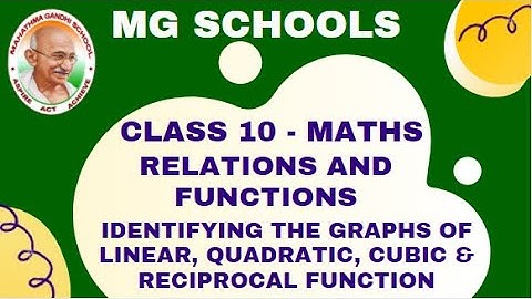 10th MATHS | RELATIONS AND FUNCTIONS | IDENTIFYING THE GRAPHS  LINEAR, QUADRATIC, CUBIC | MG SCHOOLS