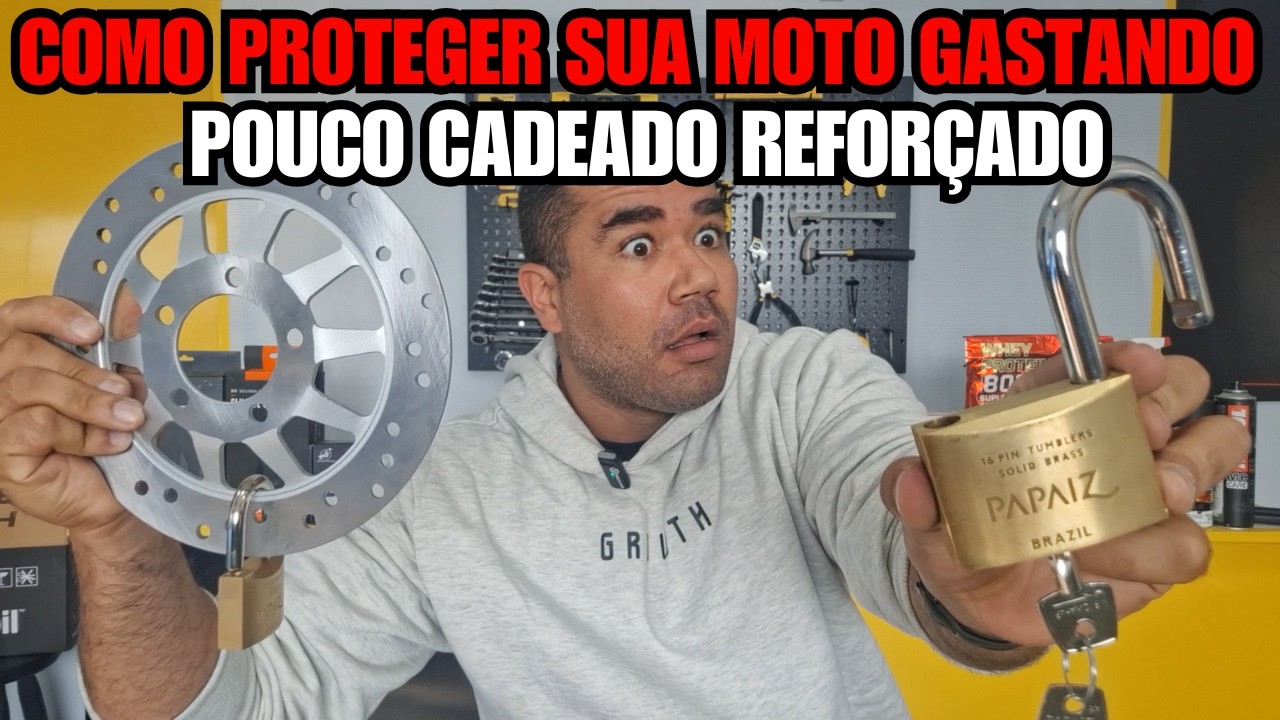PROTEJA SUA MOTO GASTANTO POUCO CADEADO SUPER REFORÇADO!