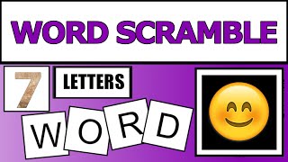 7-Letter Scramble Words- 18  |Jumble Word Game- Guess the Word Game | SW Scramble