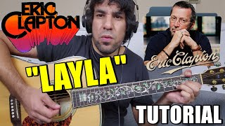 Como tocar "Layla" ERIC CLAPTON (Unplugged) Tutorial Guitarra Completo Acordes Rasgueo y SOLOS