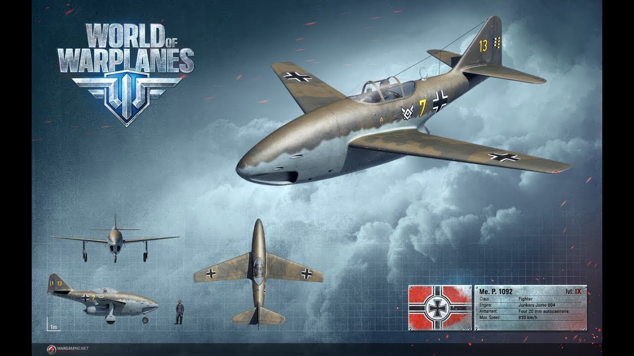 ME P. 1092 - German Tier 9 Fighter, WOWP 2.0.4 Attrition, Lightning has struck twice!