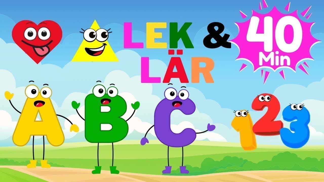 Lär ABC, Siffror, Färger, Ord & Språkutvecklande – Pedagogisk Lärande För Barn!